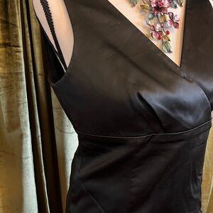 Calvin Klein black satin blouse